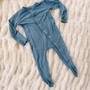 Posh Peanut Slate Blue Footie (size 3-6M)
